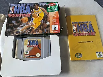 Kobe Bryant In Nba Courtside *rare* Nintendo 64 Game N64 Cib • $349