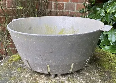 Vintage Weathered Old Galvanised Metal Soil Sieve Garden Curio Nafi Pot Prop • £0.99
