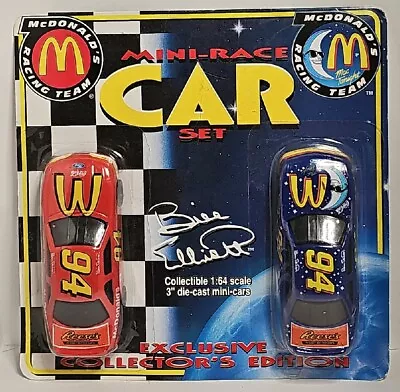 McDonald's Racing Team 2 Mini-Race Car Set Bill Elliot Collector's Edition 1:64 • $5