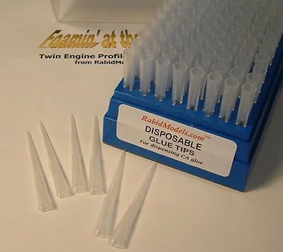 Disposable CA GLUE TIPS 96 In Rack Trim To Fit Glue Bottles!  Postage Included! • $8.98