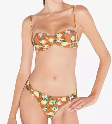 $565 New La Perla 2 Pc Set Amalfi Twist Bikini Swimming Suit  Orange 38 C L • $125