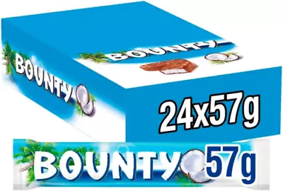 £22.79 • Buy Bounty Coconut Milk Chocolate Duo Bar Bulk Box, Chocolate Gifts, 24 Bars Of 57g