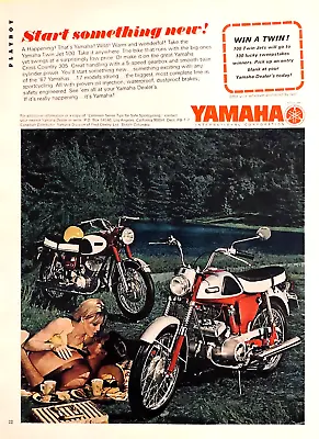 1967 Yamaha Motorcycles—twin Jet 100—cross Country 305—vintage Magazine Print Ad • $8.40