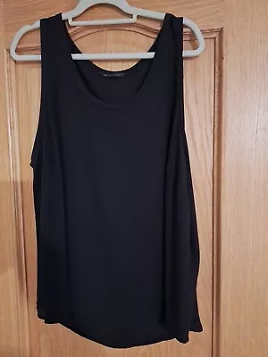 M & S Collection  Ladies Black Top- Size 24 Excellent Condition  • £5