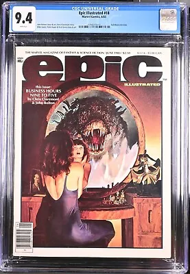 Epic Illustrated #18 1983 Cgc 9.4 John Bolton Cover & Art 1983 Marvel • $185