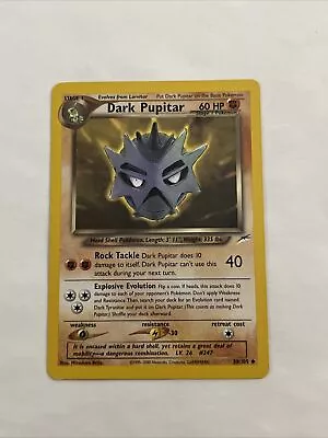 Dark Pupitar 38/105 Neo Destiny Pack Fresh Non-Holo Pokemon Card WotC Vintage • $3.50