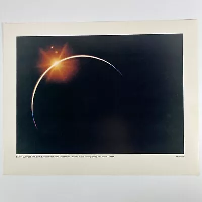 Earth Eclipses The Sun NASA Vintage Apollo 12 Photo Print 11x14  69-HC-1350 • $16.99