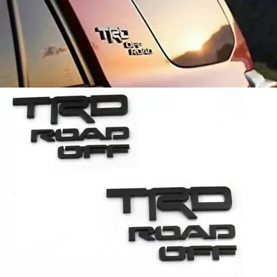 2x Left & Right 4Runner TRD Off Road Badge Side Quarter Emblem - Matte Black • $35.80