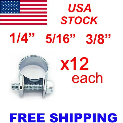 $9.49 • Buy New 36 Pcs 1/4  5/16  3/8  Fuel Injection Gas Line Hose Clamps Clip Pipe Clamp