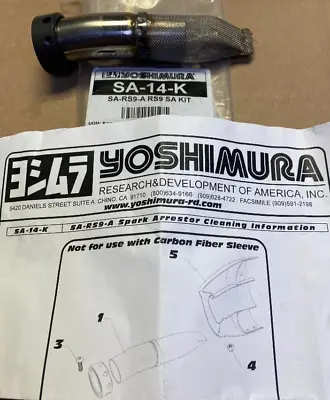 Yoshimura RS-9 Spark Arrestor Insert Honda CRF250 R/X CRF450 X/RX CRF SA-14-K • $18.99