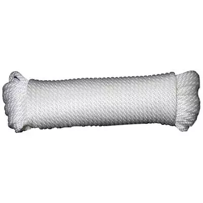 #10 - 5/16 In. Solid Braid Nylon Rope 100 Ft. Hank • $22.54