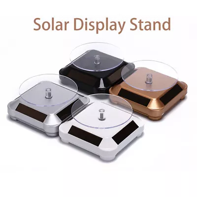 360° Rotating Turntable Jewelry Display Stand - Solar Or AAA Battery Powered • £9.49