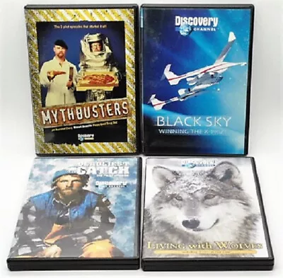 MYTHBUSTERS Black Sky Winning The X-Prize DEADLIEST CATCH Living With Wolves DVD • $3.20