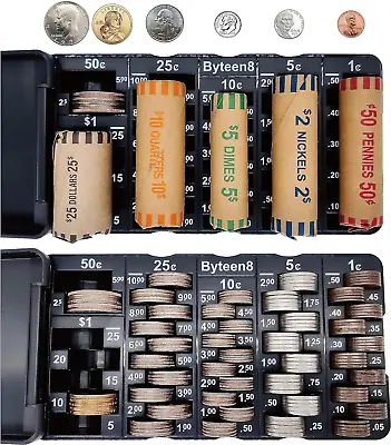 Byteen8 Coin Counter Coin Sorter｜2Packs Coin Counter Tray Coin Sorter Tray With  • $24.99