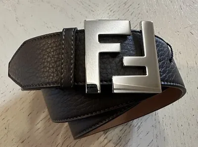 New $550 Fendi Men FF Grained Leather Belt Dark Brown Size 100/40 Italy • $250.75