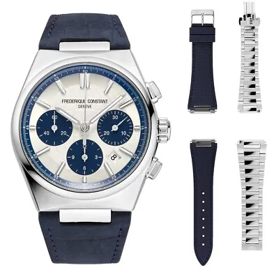 Frederique Constant Blue Mens Chronograph Watch Highlife Chronograph Limited • $3195