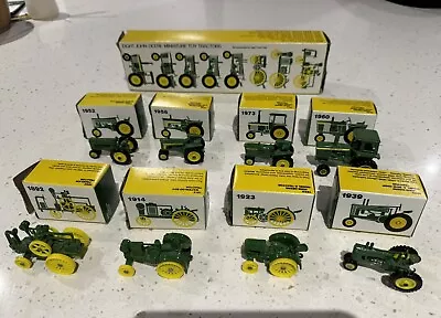 Vintage Eight JOHN DEERE MINIATURE TOY TRACTORS By ERTL U.S.A. No. 593 • $0.99