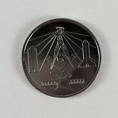 Freemason Masonic Made A Mason Coin Unfilled Double Sided • $12