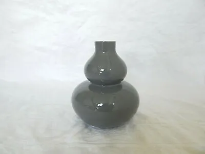 Mk Bo Jia Middle Kingdom Kiln 4 1/2  Glossy Gray Porcelain Mini Vase • $29.99