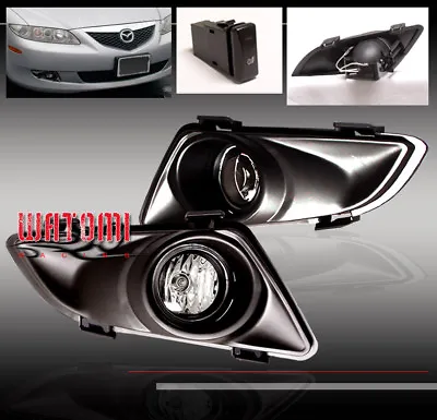 03 04 05 Mazda 6 Mazda6 Sedan Jdm Bumper Driving Clear Fog Lights+oem Switch Kit • $44.95