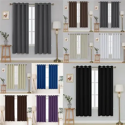 £13.99 • Buy Deconovo Thermal Insulated Blackout Super Soft Eyelet Curtains 2 Panels