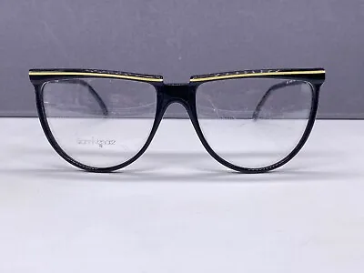 Gianni Versace Eyeglasses Frames Woman Black Large Oval Vintage 1980er Italy • $147.41