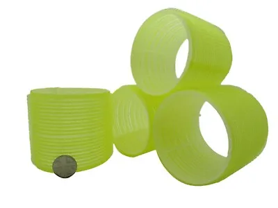  4 Huge Yellow XXL Large Jumbo Curl Cling Hair Rollers 70mm Add Top Layer Volume • £4.25