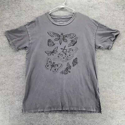 American Eagle Shirt Womens Medium Short Sleeve Gray Moths • $19.99