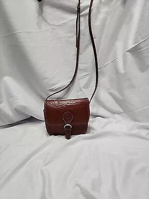 Italian Designer Vera Pelle Brown Leather Purse/Bag Crossbody Vintage  • $20