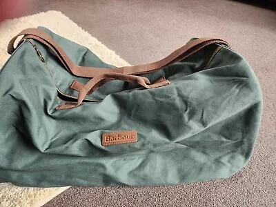 Barbour Unisex Green Cotton Canvas Large Holdall Bag New  • £25