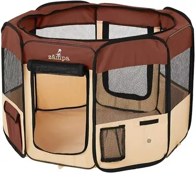 Zampa _Pet Playpen Foldable Portable Dog/Cat/Puppy Kennel Large(61x61x30) • $79.88