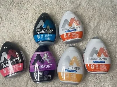 Mio Energy  Variety Lot Of 6 Liquid Sweeteners Strawberry  Wicked Blue Grape New • $24.99