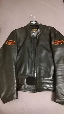 Vanson Leather Motorcycle Perforated Black Jacket Mens 48 • $262