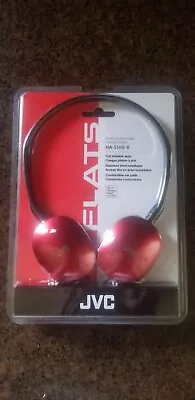 Brand New JVC HA-S160R Flat & Foldable Lightweight On-Ear Stereo Headphones RED • $16.99