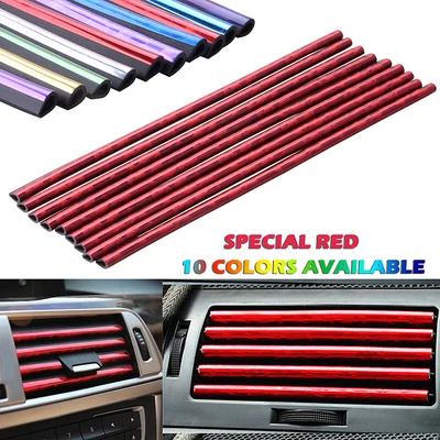 £4.79 • Buy 10x Car Air Conditioner Outlet Vent Grille Decor U Shape Moulding Trim Strip