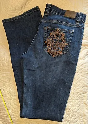 $12.98 • Buy DISNEY PARKS Women's Embroidered Mickey Denim Jeans Size 4