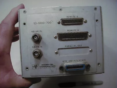 Micro-Tel IO-1000-700 Computer I/F Box For PR-700 Receiver For IEEE-488 Control • $75