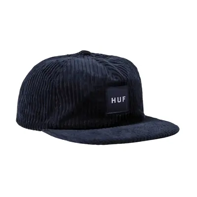 Huf Box Logo Cord Navy 5 Panel Hat • $69.99