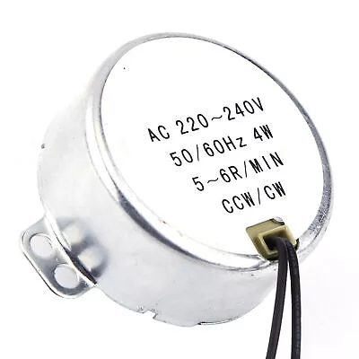 5-6RPM 220-240V AC Synchronous Motor Geared Motor 4W CW/CCW Spare Accessory • $10.24