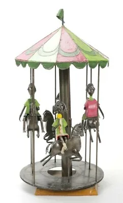 Manuel Felguerez Vintage Children Riding On Carousel Metal Brutalist Sculpture  • $418