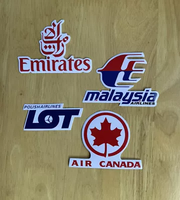 Emirates Air Canada Airline Malaysia Airline Polish Airline POT Gift Sticker 4 • £6.75