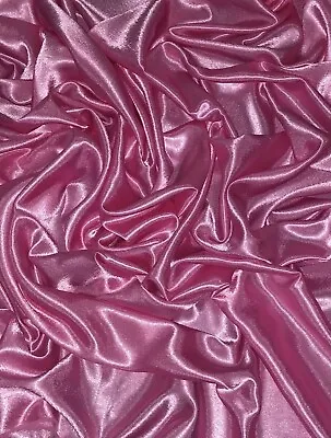 Shiny Crepe Back Satin Fabric 58”wide Dress Bridal Lining Crafts 38 Colours • £5.99