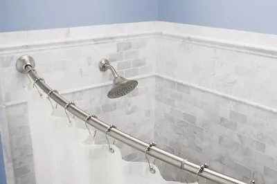 Moen DN2165BN Brushed Nickel Stainless CUT TO 57.5   Curved Shower Rod • $35