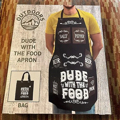 Men’s Grilling BBQ Apron - Gift For Dad - By Outdoors - W/ 6 Pockets! Holds Beer • $14.95