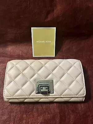 Michael Kors Ballet Pink Astrid Carryall Quilted Clutch/Wallet NEW • $60