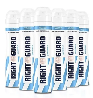 £21.99 • Buy 6 X Right Guard Women's Deodorant Invisible Anti-Perspirant Spray 250ml