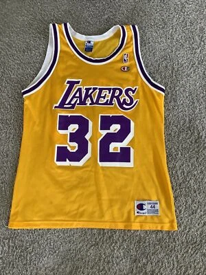 $74.99 • Buy Vintage Champion Earvin Magic Johnson Los Angeles Lakers Jersey Size 44 Large