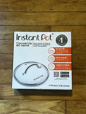 Genuine Instant Pot 3QT Glass Lid With Steam Vent Stainless Steel Rim & Handle • $8.99