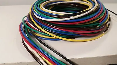 16 GAUGE WIRE 7 COLORS 5 FT EA PRIMARY AWG STRANDED COPPER POWER MTW Bwrgybb   • $15.95