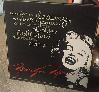 Marilyn Monroe Famous Quote Poster Canvas Print Wall Décor Home 19.5 Square • $28.50